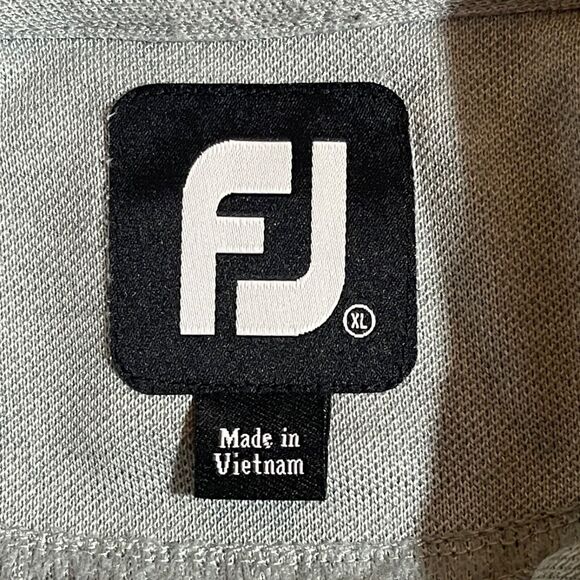 Foot Joy Polo Shirt Mens XL Gray Striped Performance Golf‎ FJ - Picture 3 of 5